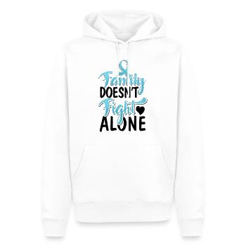 Prostate Cancer Awareness Family Ribbon Quote - Men’s Premium Organic Hoodie - white - Front - Nico (187cm)