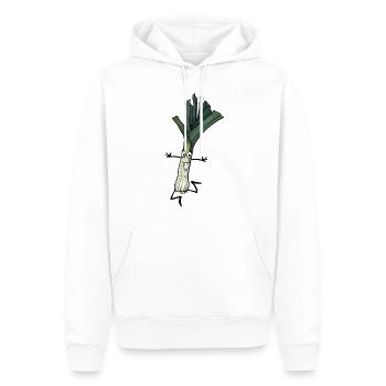 leek - Men’s Premium Organic Hoodie - white - Front - Nico (187cm)