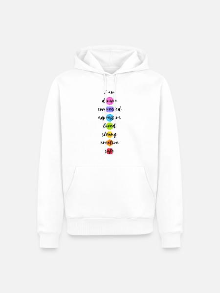 Yoga Meditation Spiritualität Chakren Chakra - Männer Premium Bio Hoodie - Weiß