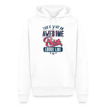 This is what an awesome Papa looks like - Vatertag - Sweat à capuche Premium bio Homme - blanc - Devant - Nico (187cm)