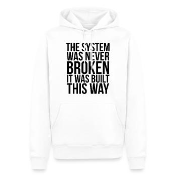 Anarchist Anarchismus Anarchie Sprüche Kaputt - Männer Premium Bio Hoodie - Weiß - Vorne - Nico (187cm)
