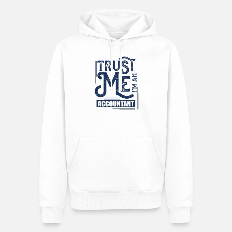 comptable - Sweat à capuche Premium bio Homme - blanc