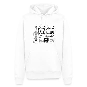 Without Violin Life Would Be Flat - Männer Premium Bio Hoodie - Weiß - Vorne - Nico (187cm)