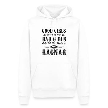 Good Girls go to Heaven - bad Girls go to Valhalla - Männer Premium Bio Hoodie - Weiß - Vorne - Nico (187cm)