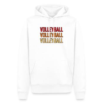 Volleyball Volleyball Volleyball - Sweat à capuche Premium bio Homme - blanc - Devant - Nico (187cm)