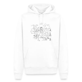 Mutter Natur Panorama - Männer Premium Bio Hoodie - Weiß - Vorne - Nico (187cm)