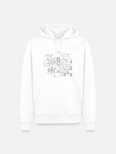 Mother nature panorama - Men’s Premium Organic Hoodie - white