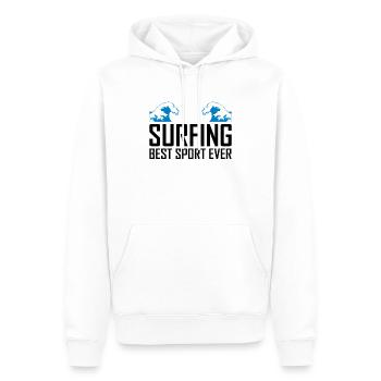 Surfen Surfen Surfen - Männer Premium Bio Hoodie - Weiß - Vorne - Nico (187cm)