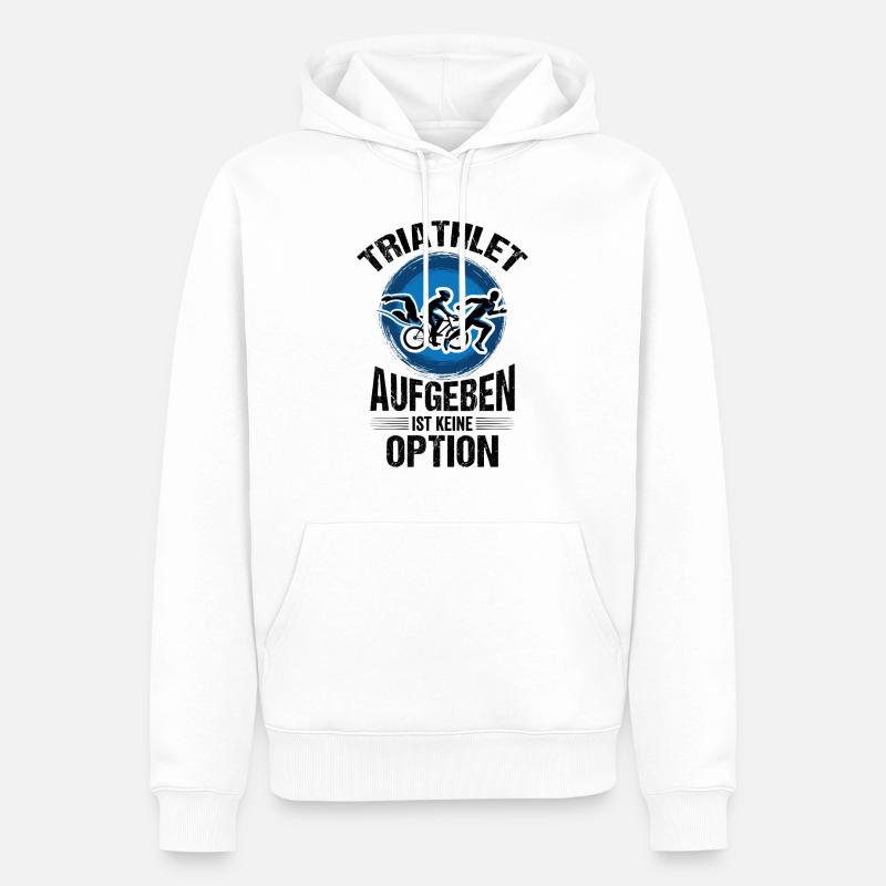 Triathlet - Männer Premium Bio Hoodie - Weiß