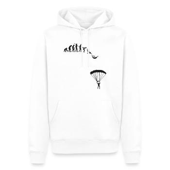 Evolution parachutiste - Sweat à capuche Premium bio Homme - blanc - Devant - Nico (187cm)