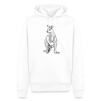 Wallaby - Männer Premium Bio Hoodie - Weiß - Vorne - Nico (187cm)