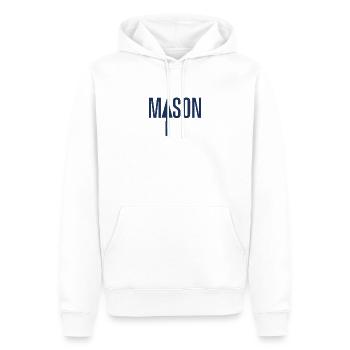 Maçons maçons - Sweat à capuche Premium bio Homme - blanc - Devant - Nico (187cm)