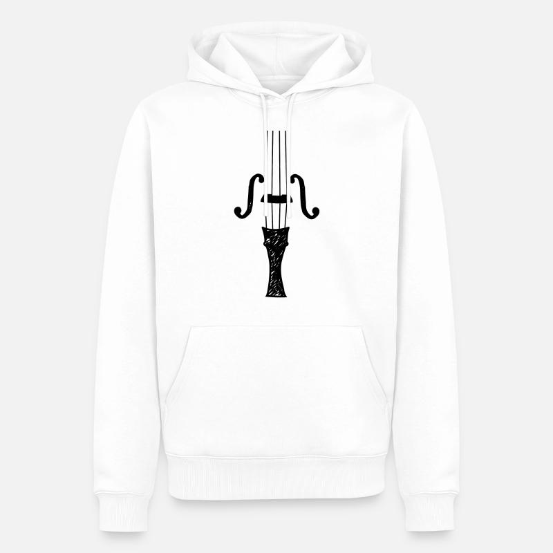 Violon violon violon joueur violoncelle - Sweat à capuche Premium bio Homme - blanc