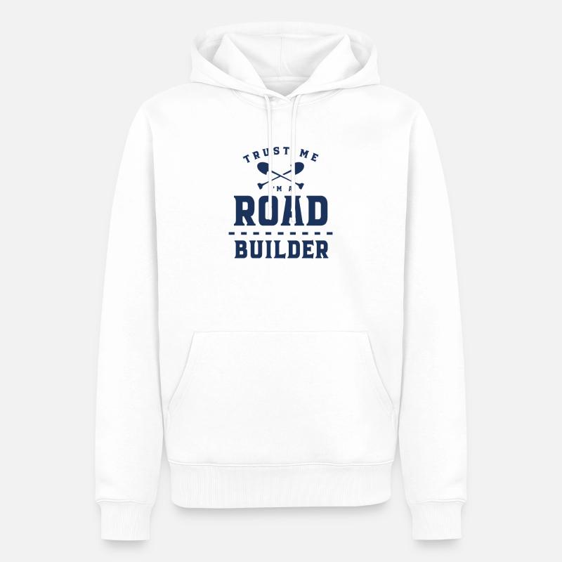 Constructeurs de routes - Sweat à capuche Premium bio Homme - blanc