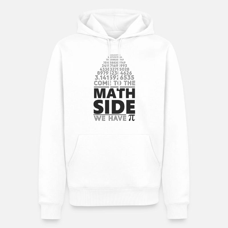 Page de math drôle - Sweat à capuche Premium bio Homme - blanc