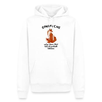 Fuchs Fox - Sparfuchs - Sparen Sparer Spruch - Männer Premium Bio Hoodie - Weiß - Vorne - Nico (187cm)