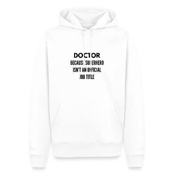 Les médecins sont des super-héros - Sweat à capuche Premium bio Homme - blanc - Devant - Nico (187cm)