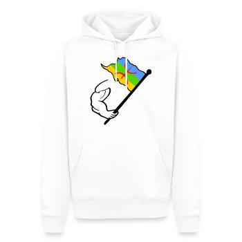 Amazigh Flagge - Männer Premium Bio Hoodie - Weiß - Vorne - Nico (187cm)