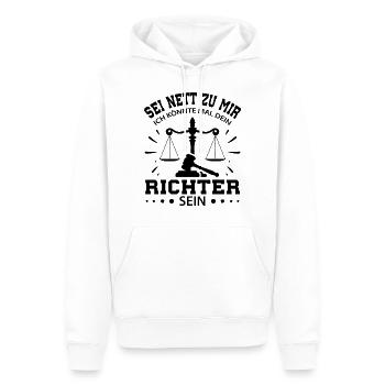 Jura Juristen Student - Männer Premium Bio Hoodie - Weiß - Vorne - Nico (187cm)