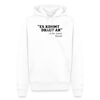 Jura Spruch - Männer Premium Bio Hoodie - Weiß - Vorne - Nico (187cm)