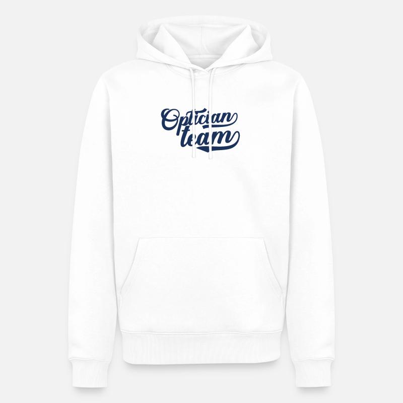 Équipe d'opticiens opticiens opticiens opticiens - Sweat à capuche Premium bio Homme - blanc