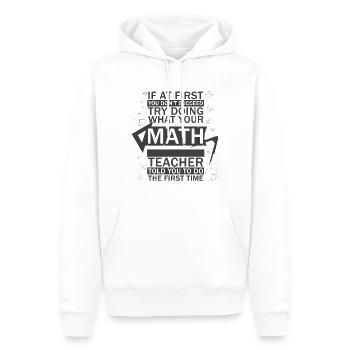 Mathe Lehrer Lustig Nerdy - Männer Premium Bio Hoodie - Weiß - Vorne - Nico (187cm)