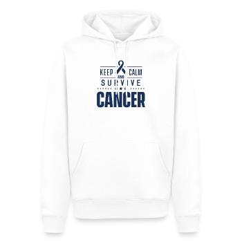 Les survivants d'une tumeur cancéreuse remportent des victoires - Sweat à capuche Premium bio Homme - blanc - Devant - Nico (187cm)