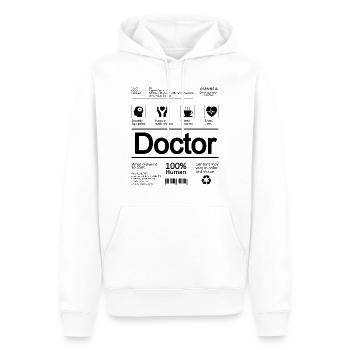 Cadeau de docteur docteur - Sweat à capuche Premium bio Homme - blanc - Devant - Nico (187cm)