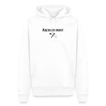 Archéologue d'équipe archéologie pelle creuser - Sweat à capuche Premium bio Homme - blanc - Devant - Nico (187cm)