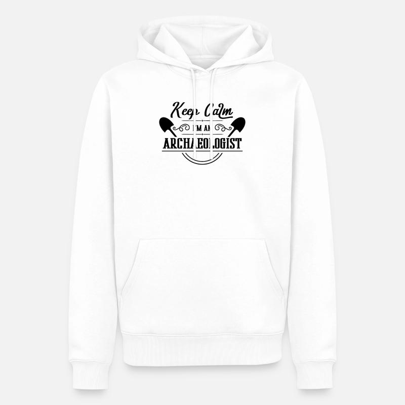 Creuser pelle équipe archéologue archéologie - Sweat à capuche Premium bio Homme - blanc