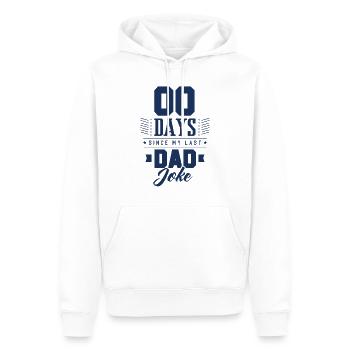 0 Tage seit letztem Dad Joke - Männer Premium Bio Hoodie - Weiß - Vorne - Nico (187cm)