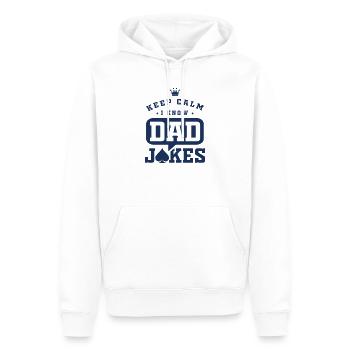 Dad Jokes - Sweat à capuche Premium bio Homme - blanc - Devant - Nico (187cm)