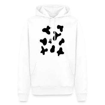 Taches de vache carnaval paysan carnaval - Sweat à capuche Premium bio Homme - blanc - Devant - Nico (187cm)