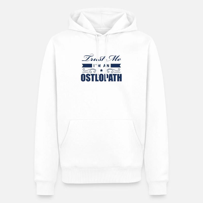 Osteopath Praxis Osteopathie Heilkunde Heilpraxis - Sweat à capuche Premium bio Homme - blanc