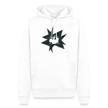 Schlagzeuger - Männer Premium Bio Hoodie - Weiß - Vorne - Nico (187cm)