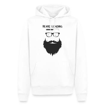 Bart Lädt Lustig - Männer Premium Bio Hoodie - Weiß - Vorne - Nico (187cm)