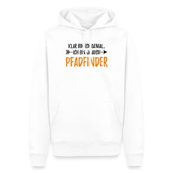 Pfadfinder - Männer Premium Bio Hoodie - Weiß - Vorne - Nico (187cm)