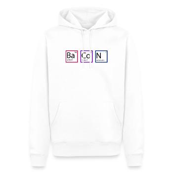 Nerd Bacon - Tableau périodique - Sweat à capuche Premium bio Homme - blanc - Devant - Nico (187cm)
