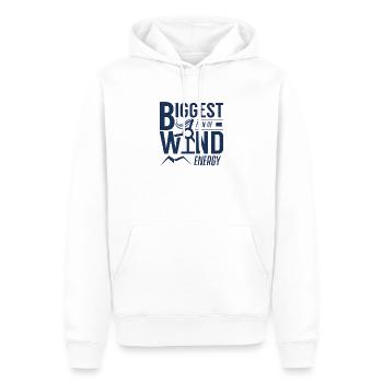Windrad Windkraftanlage Windkraft Windenergie Wind - Männer Premium Bio Hoodie - Weiß - Vorne - Nico (187cm)