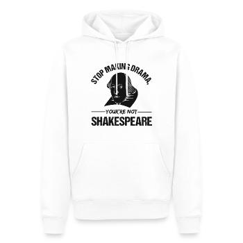Du Bist Nicht Shakespeare Drama - Männer Premium Bio Hoodie - Weiß - Vorne - Nico (187cm)