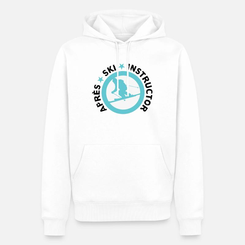 Après-Ski Instructor - Ski - Männer Premium Bio Hoodie - Weiß