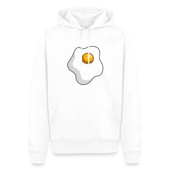 Oeuf au plat - Sweat à capuche Premium bio Homme - blanc - Devant - Nico (187cm)