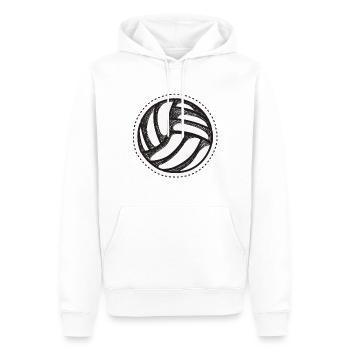 Ballon de water polo - Sweat à capuche Premium bio Homme - blanc - Devant - Nico (187cm)
