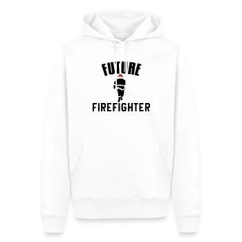 Futur pompier - Sweat à capuche Premium bio Homme - blanc - Devant - Nico (187cm)