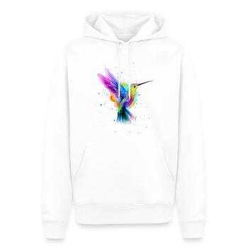 Kolibri - Männer Premium Bio Hoodie - Weiß - Vorne - Nico (187cm)