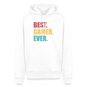 Gaming - Sweat à capuche Premium bio Homme - blanc - Devant - Nico (187cm)