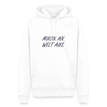 Musik Spruch - Männer Premium Bio Hoodie - Weiß - Vorne - Nico (187cm)