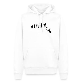 Evolution du plongeur - Sweat à capuche Premium bio Homme - blanc - Devant - Nico (187cm)