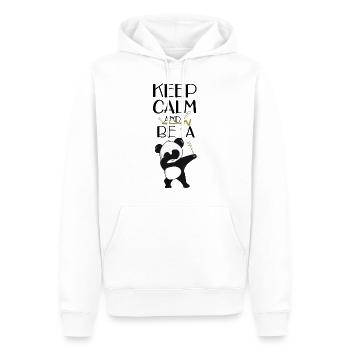 Pandabär Dabbend - Dabbing Panda Spruch - Männer Premium Bio Hoodie - Weiß - Vorne - Nico (187cm)
