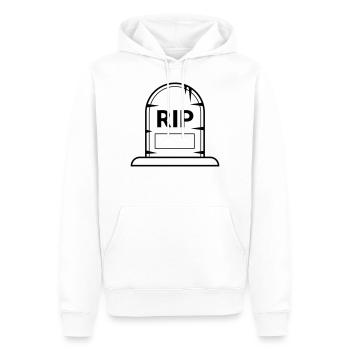 Pierre tombale - Sweat à capuche Premium bio Homme - blanc - Devant - Nico (187cm)